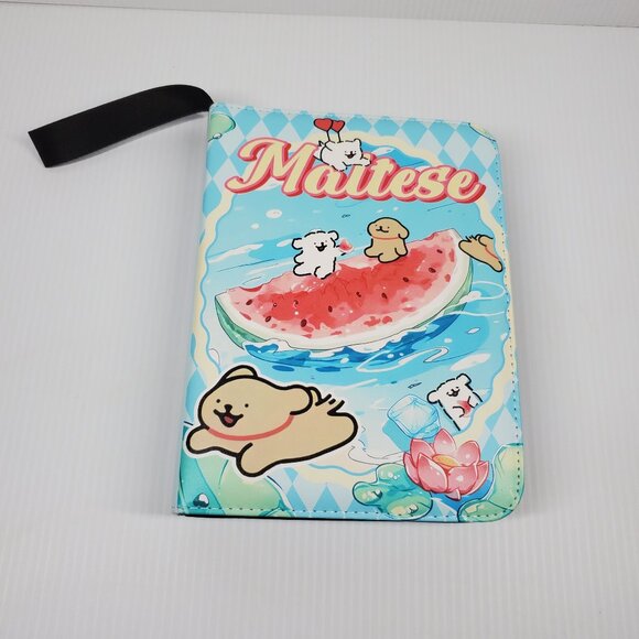 Moon Lab Studios TCG Zipper Binder Maltese Puppy 20 Sleeves 4 Slots Top Loaded - Picture 1 of 7